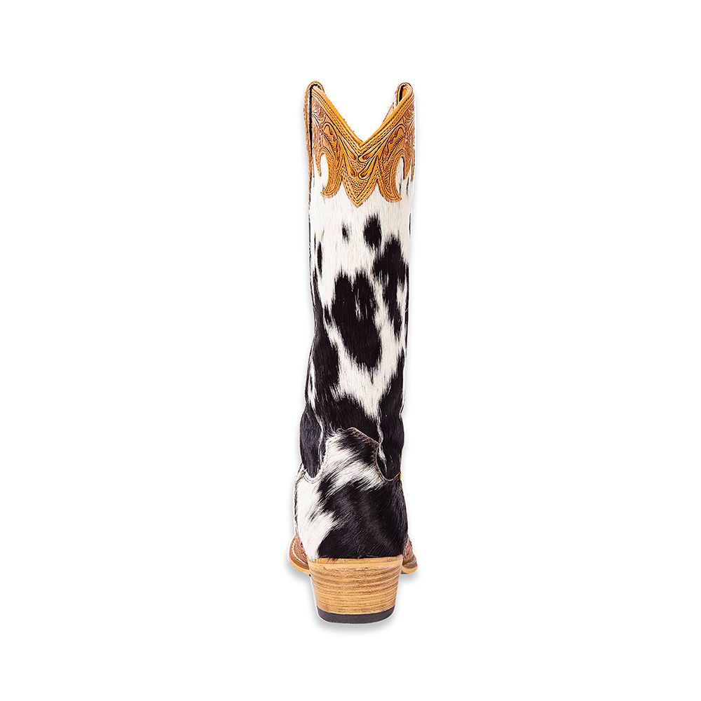 Adelaide Cowhide Hand-Tooled Boots