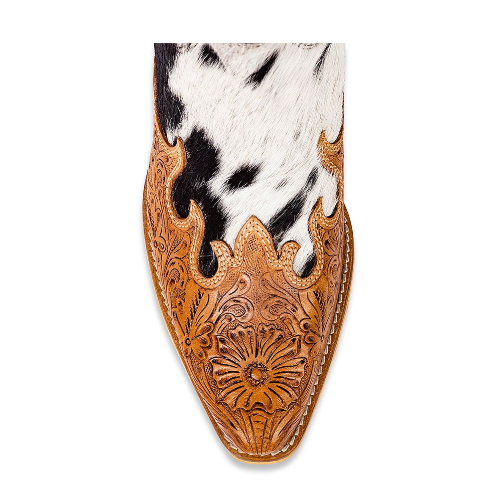 Adelaide Cowhide Hand-Tooled Boots