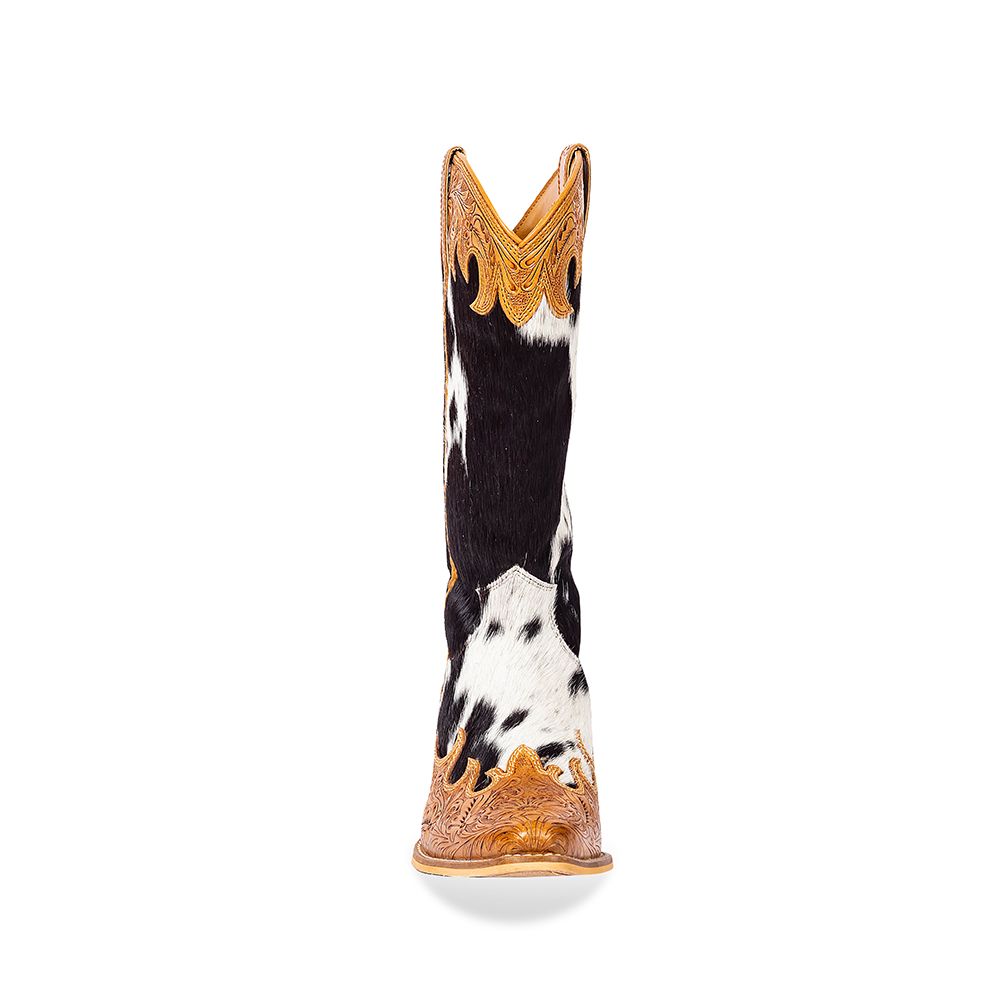 Adelaide Cowhide Hand-Tooled Boots