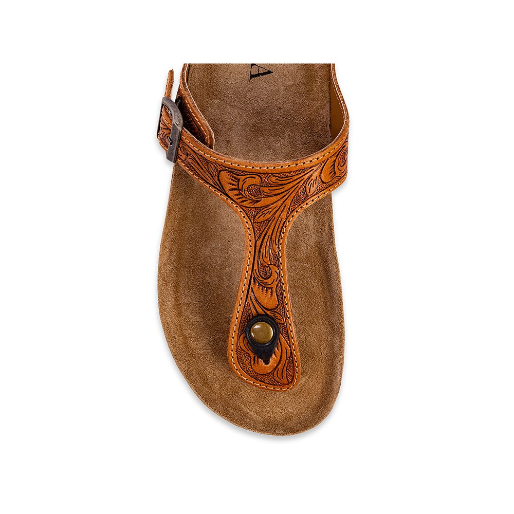 Rosie Trail Hand-tooled Sandals
