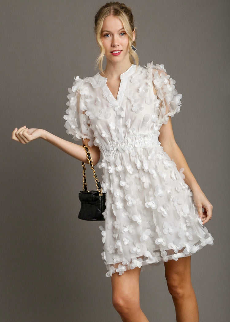 White Butterflies Dress