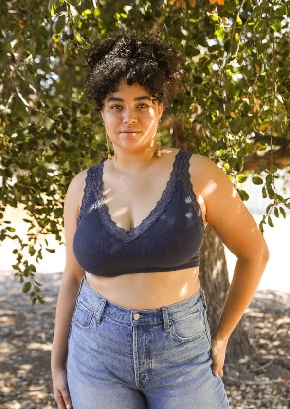 Blue Lace Trim Bralette | Wild Dixie Boutique
