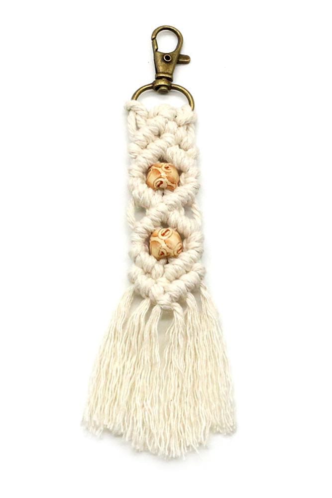Macramé Wooden Bead Keychain | Wild Dixie Boutique
