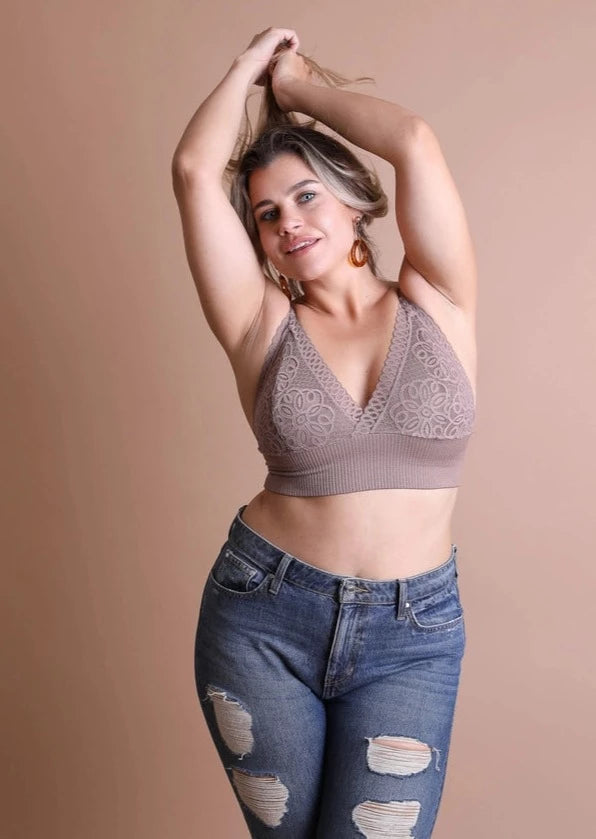 Mocha Loop Lace Brami | Wild Dixie Boutique