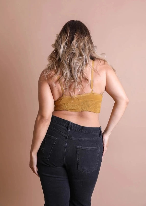 Mustard Seamless Textured Bralette | Wild Dixie Boutique