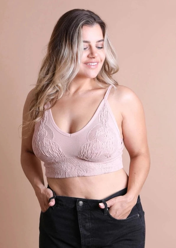 Pink Seamless Textured Bralette | Wild Dixie Boutique