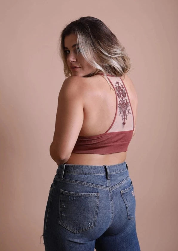 Rust Bohemian Tattoo Bralette | Wild Dixie Boutique