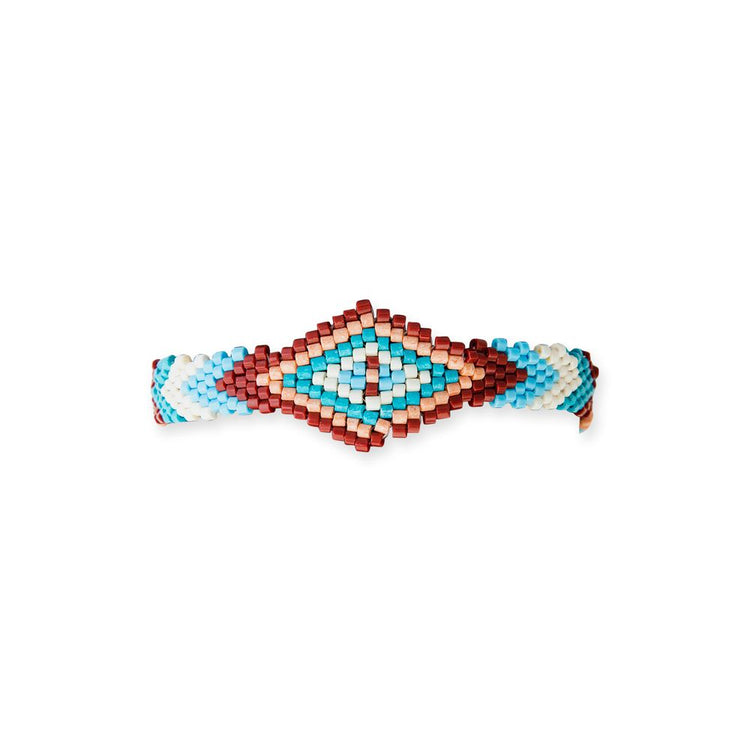 Tribal Blues Beaded Bracelet