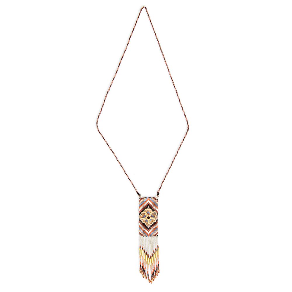 Drinking Dark Whiskey Beaded Necklace