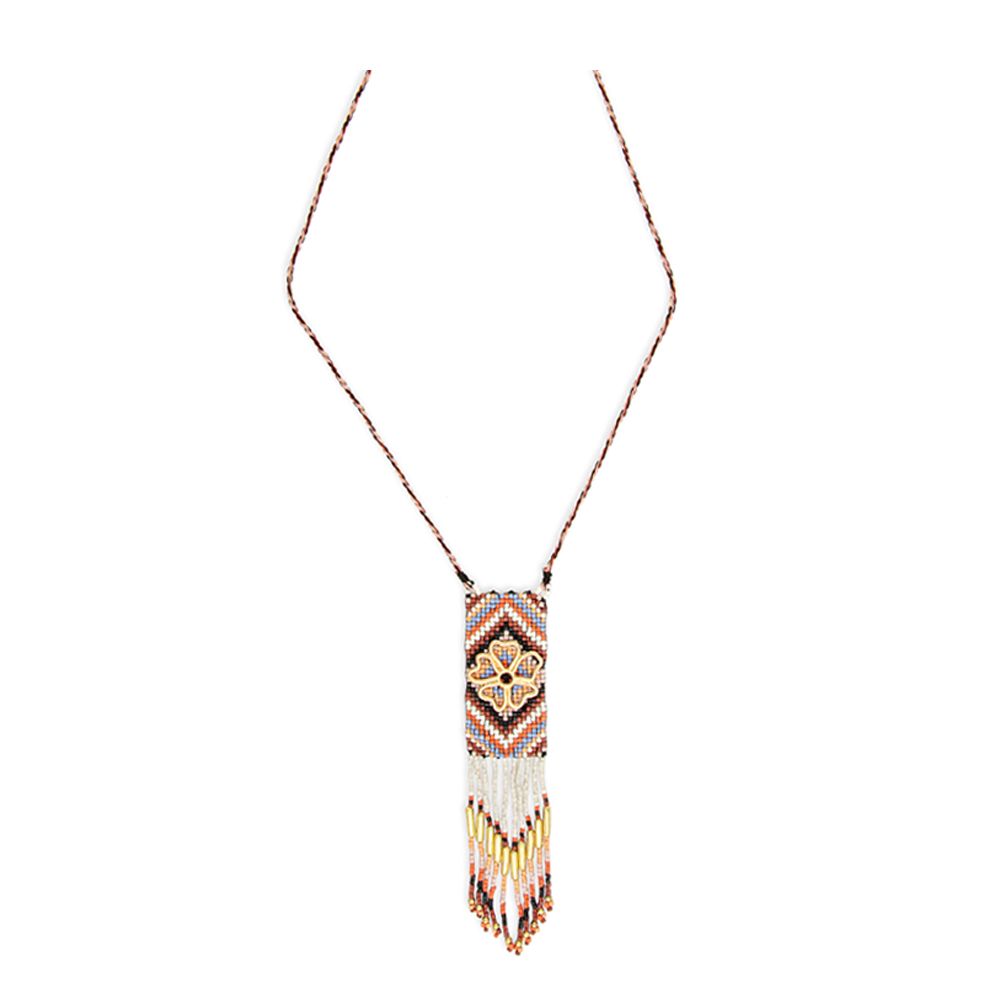 Drinking Dark Whiskey Beaded Necklace