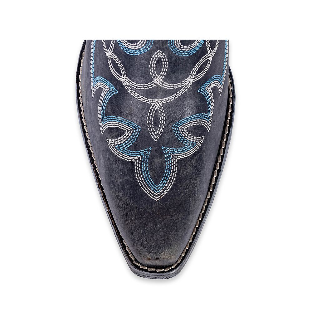 Maisie Boots in Dusty Blue