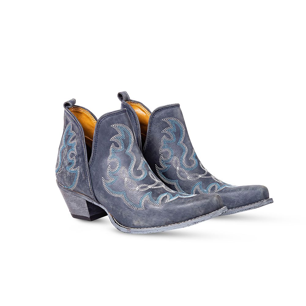 Maisie Boots in Dusty Blue