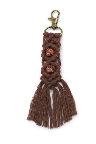 Macramé Wooden Bead Keychain | Wild Dixie Boutique
