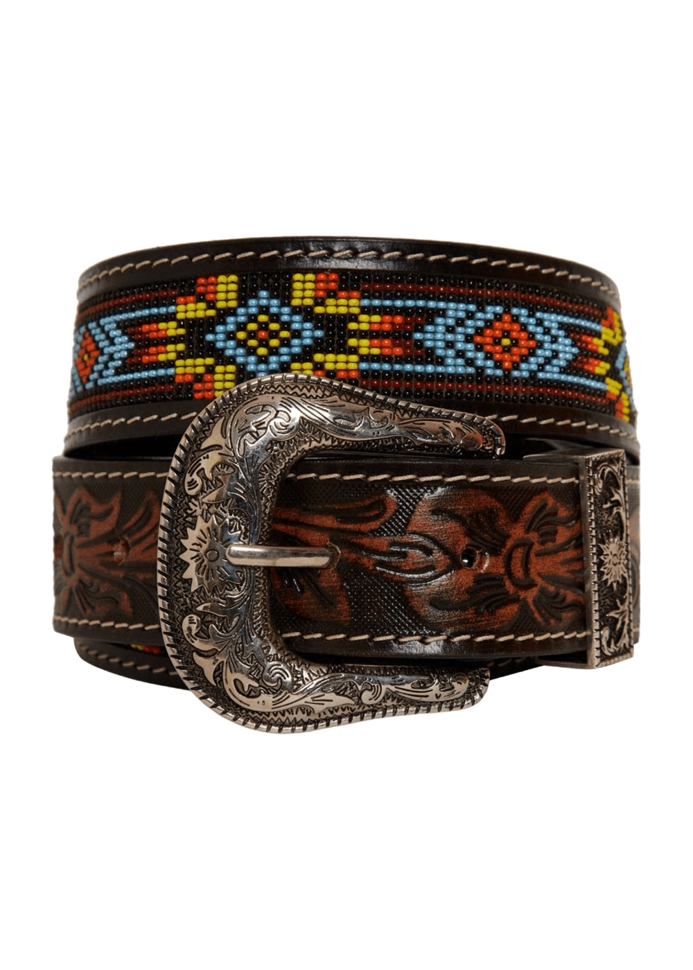 Polychrome Hand-Tooled Belt | Wild Dixie Boutique