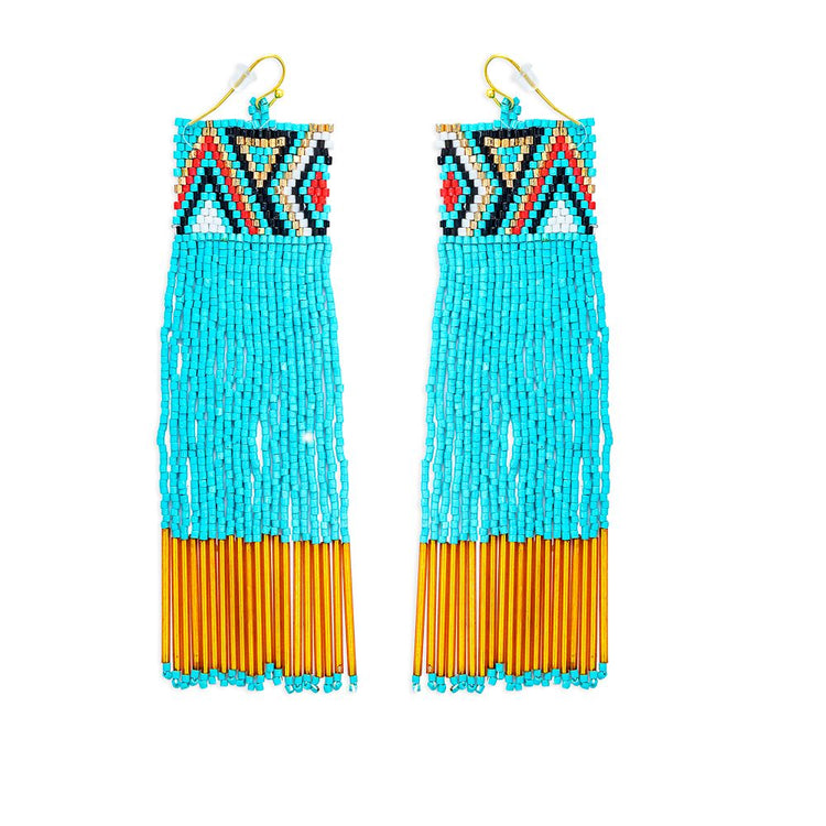 Tattooed Cigarette Beaded Earrings