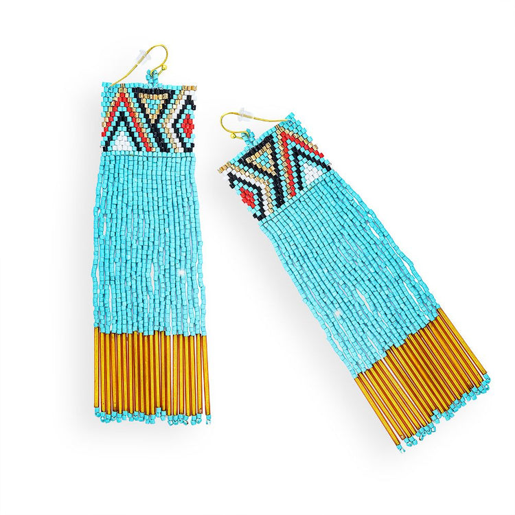 Tattooed Cigarette Beaded Earrings