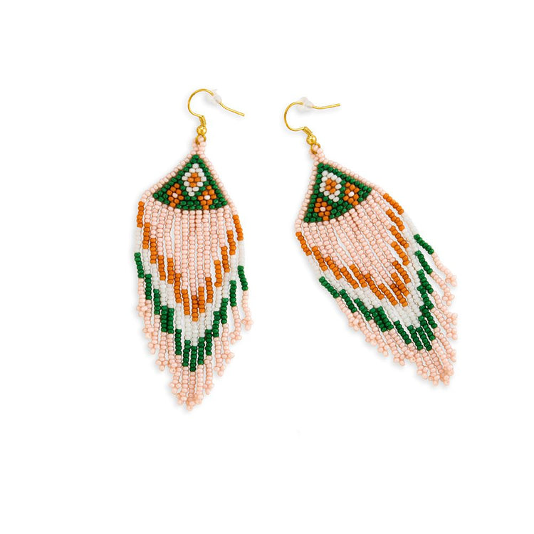 Whiskey Sunrise Beaded Earrings