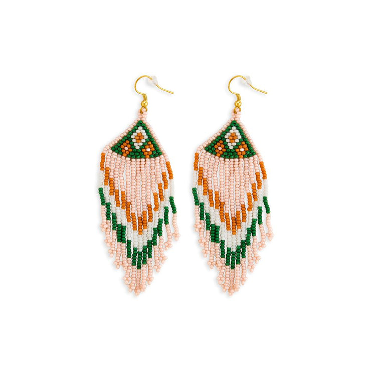 Whiskey Sunrise Beaded Earrings