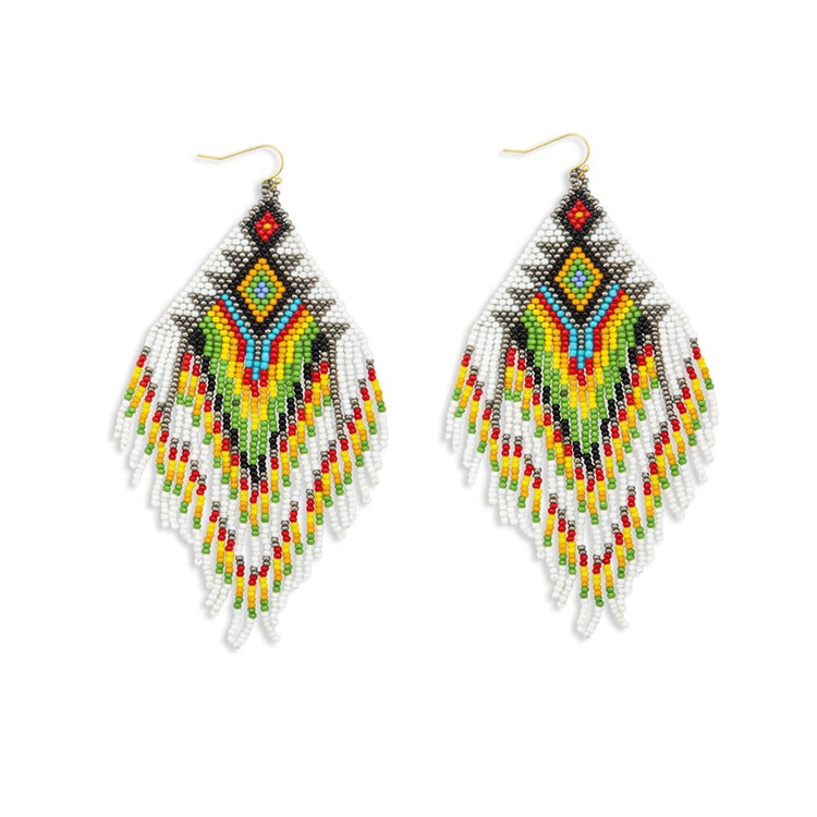 Love Is Love Rainbow Beaded Earrings