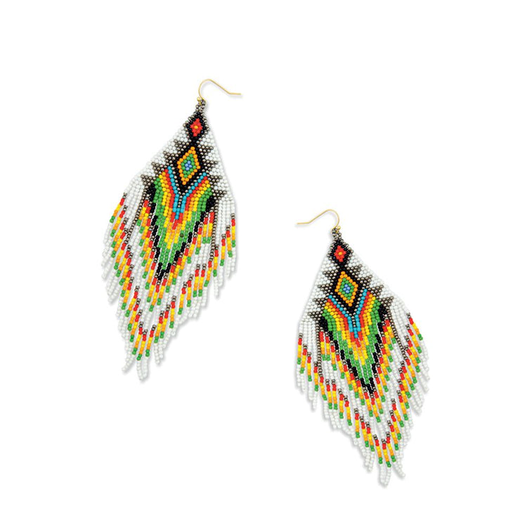 Love Is Love Rainbow Beaded Earrings