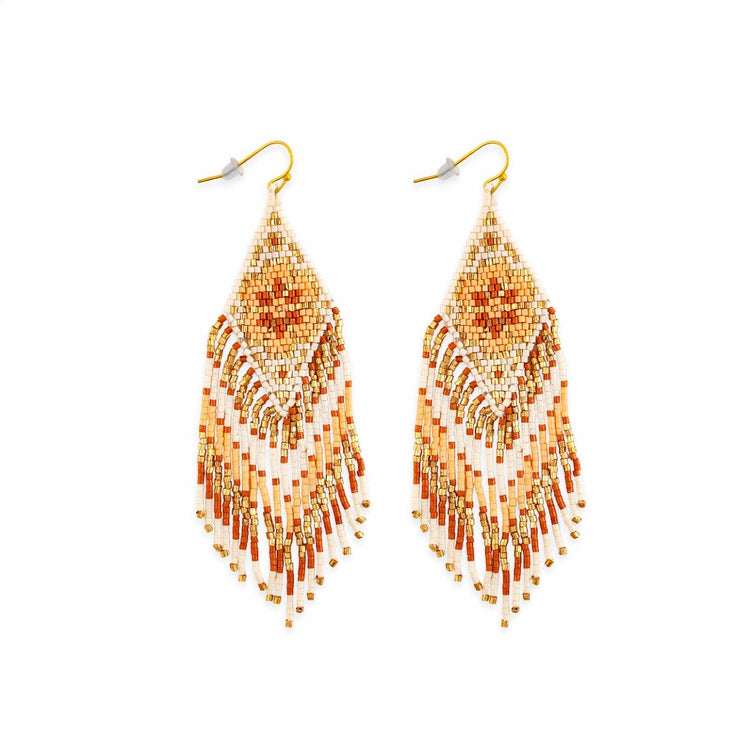 Fire On Wheels Beaded Earrings