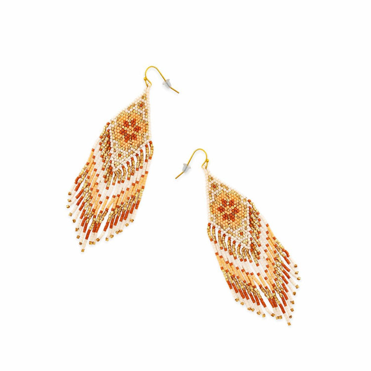 Fire On Wheels Beaded Earrings