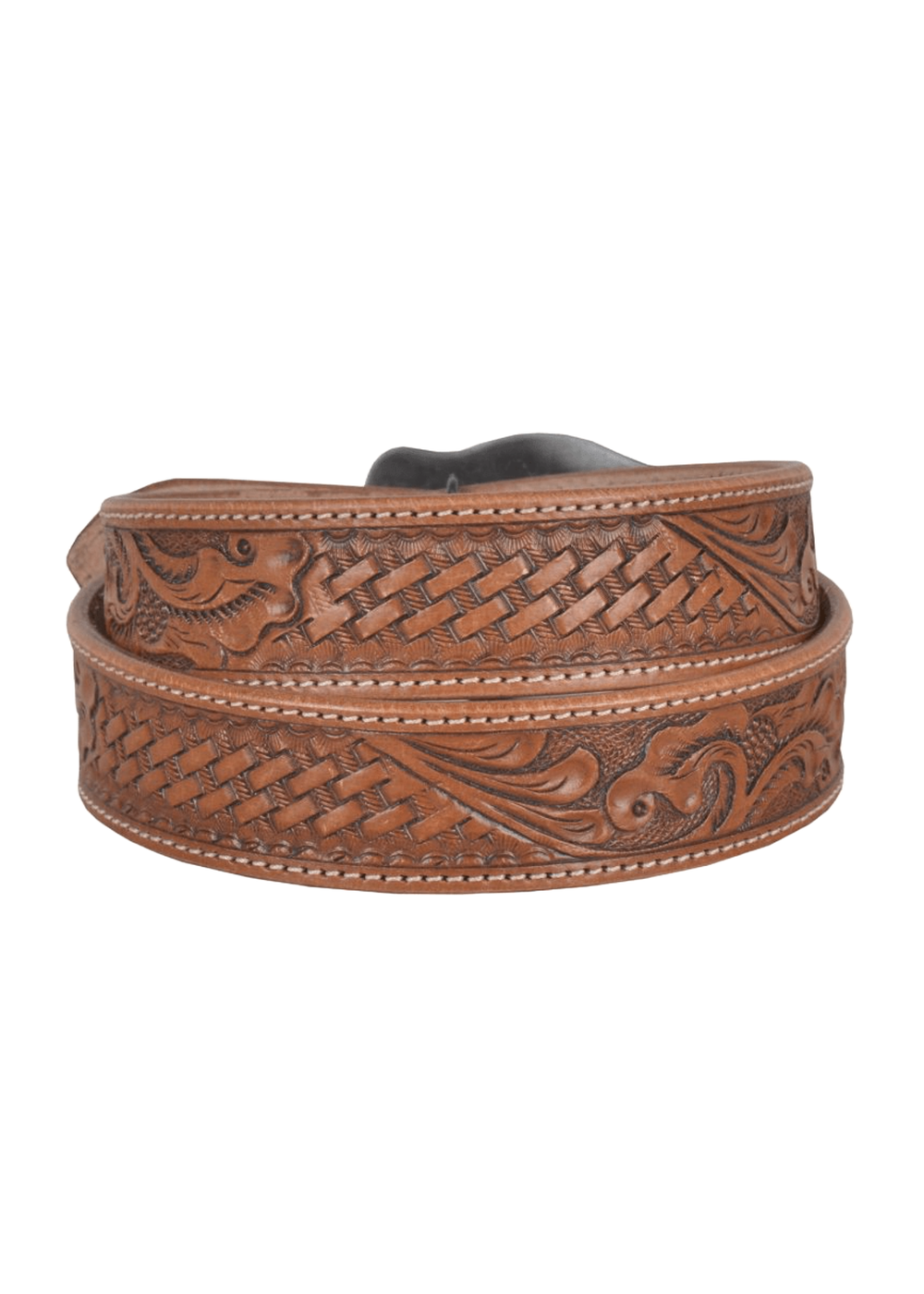 Vines Hand-Tooled Leather Belt | Wild Dixie Boutique